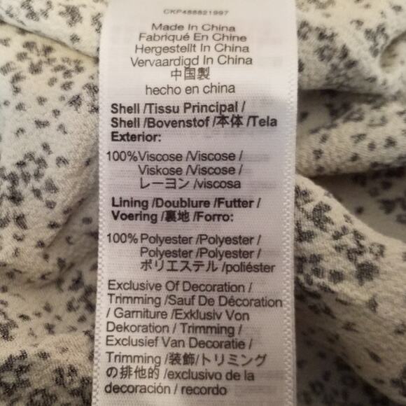 NWT Puff-Sleeve V-Neck Midi Dress Floral Print Midi Length Women’s Size 2 NU576 - Picture 7 of 7